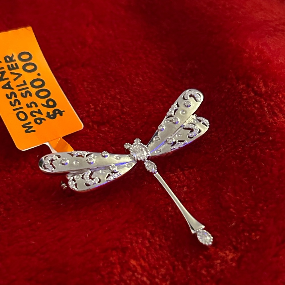 Luxury Moissante Diamond Dragonfly Brooch pin‎